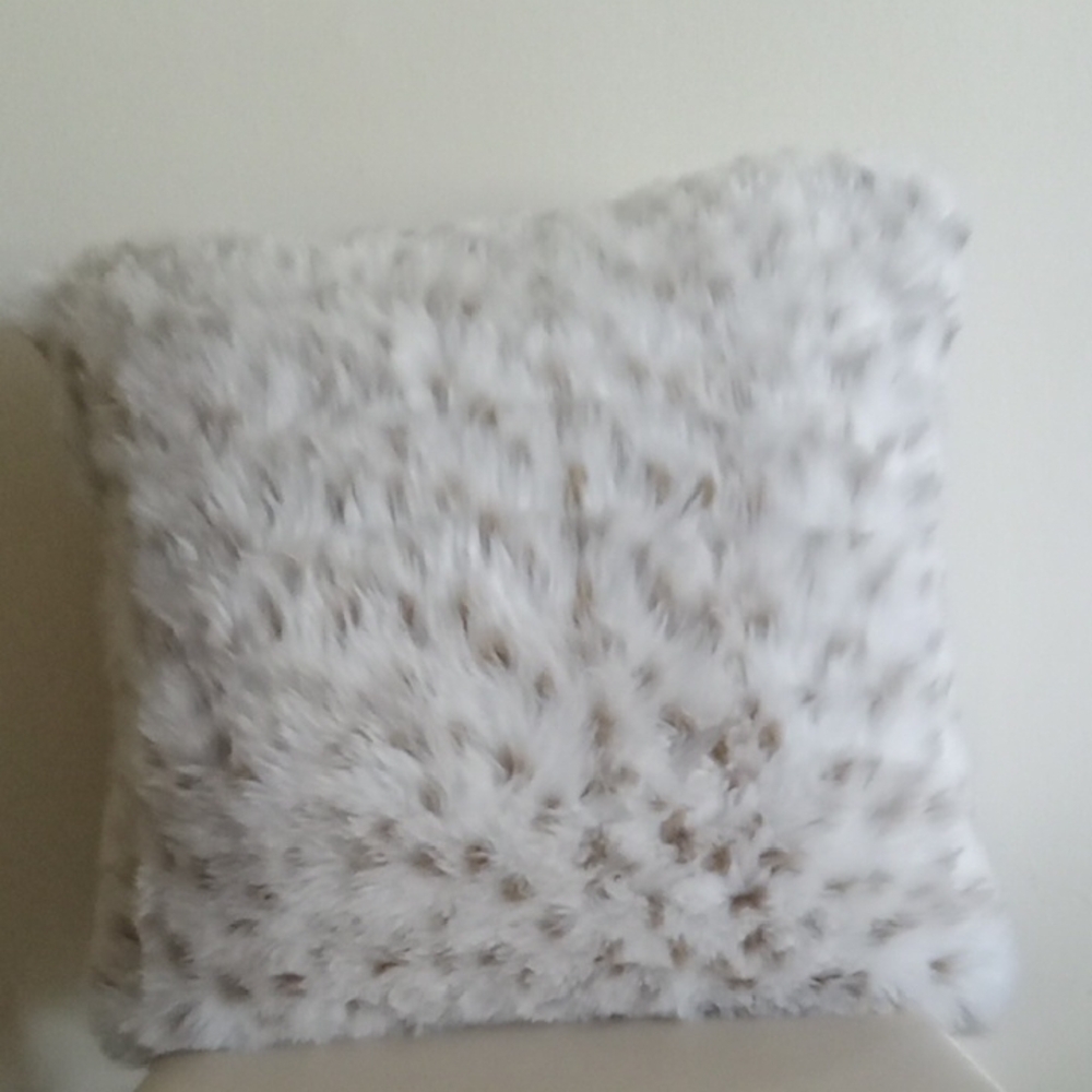 White and Gray Fluffy Pillow